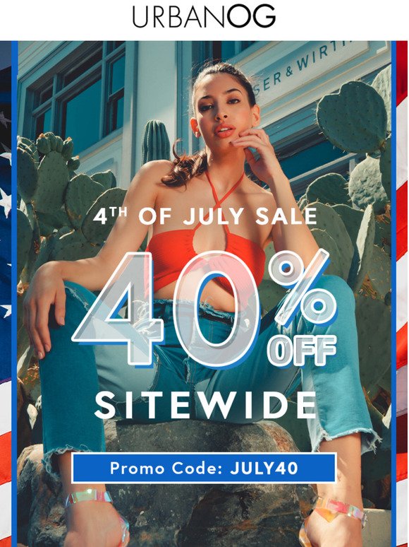 40% Off on everything  4th of July sale has started!