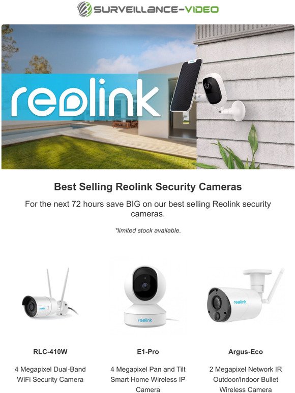 Save BIG on Best Selling Reolink Security Cameras! 