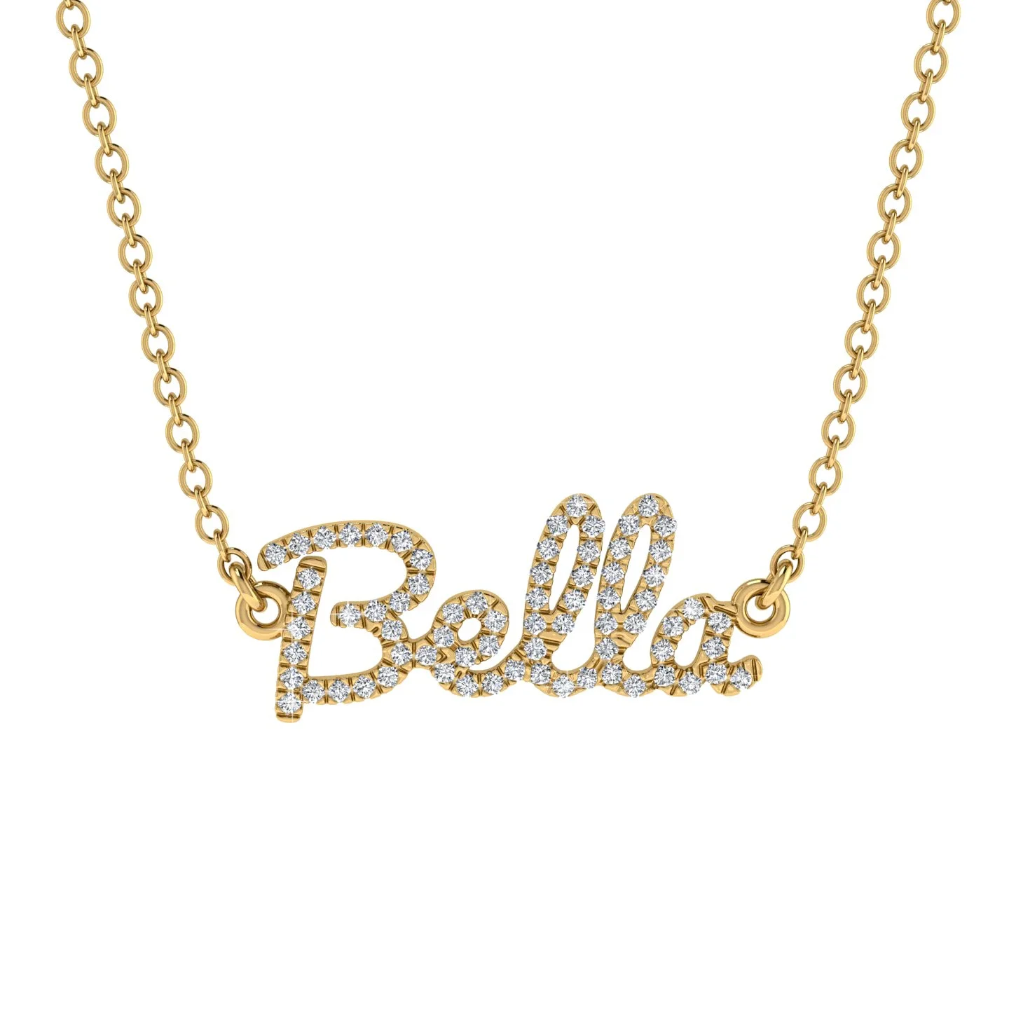 Image of Diamond Gold Name Necklace