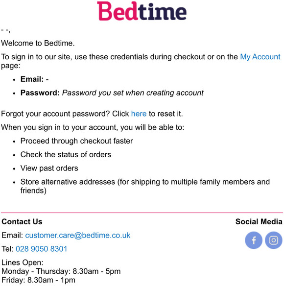 Welcome to Bedtime