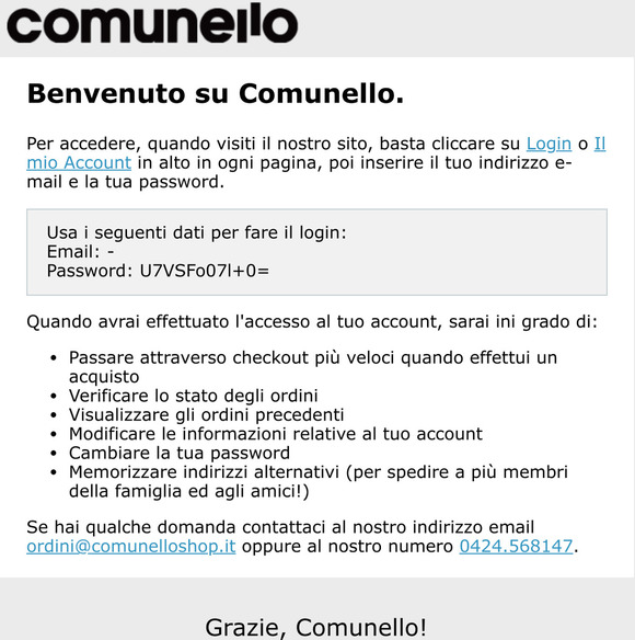 Benvenuto, -dxafoihcqsp!