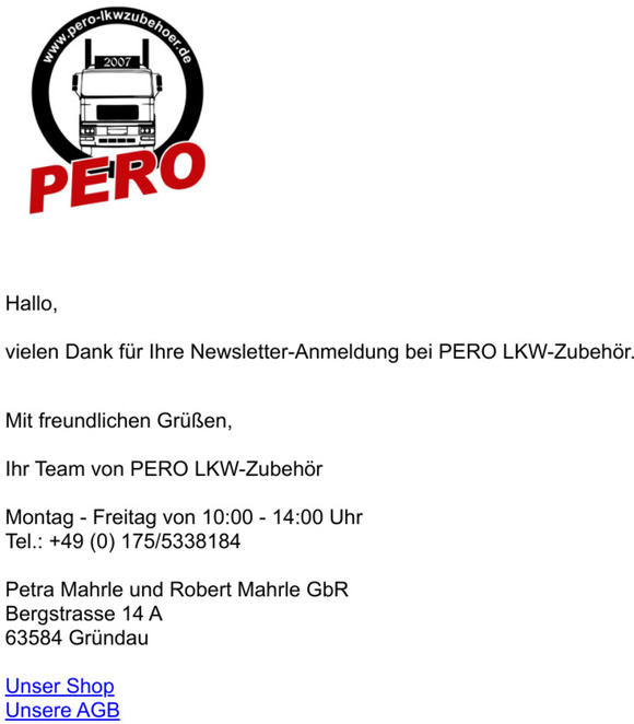 Vielen Dank fr Ihre Newsletter-Anmeldung