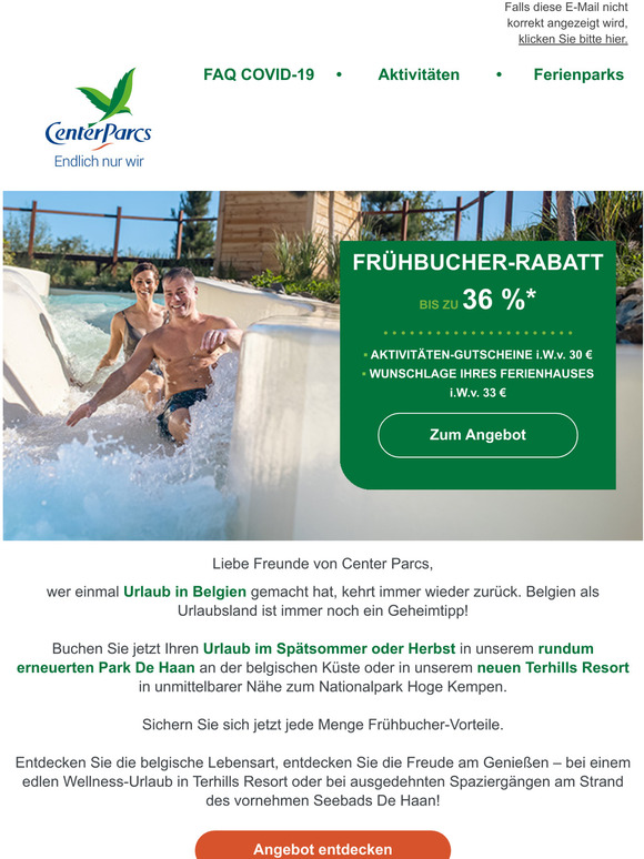 Urlaub im Sptsommer und Herbst in Belgien  Jetzt Frhbucher-Rabatt sichern