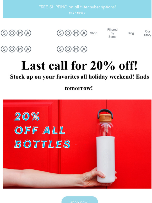Last chance to score 20% off!