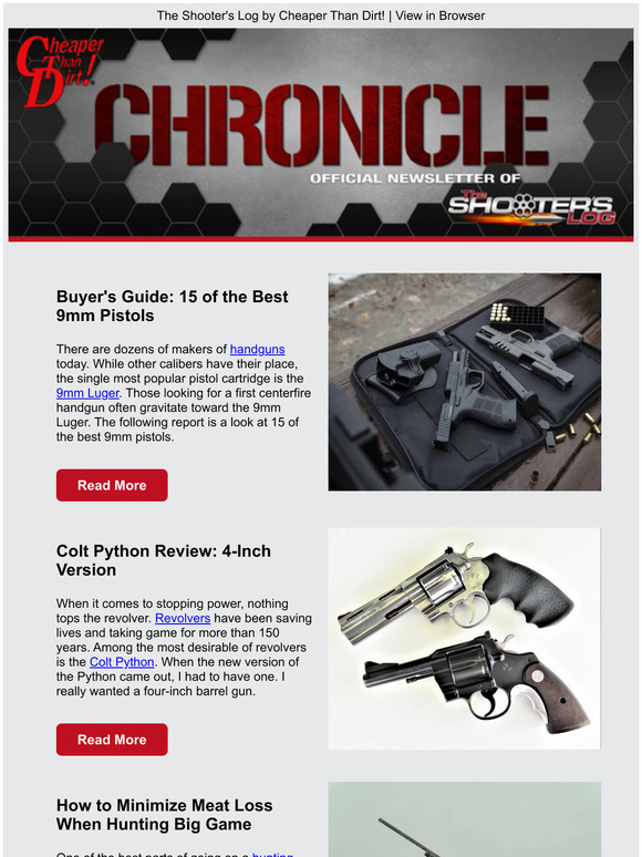 Cheaper Than Dirt: The Best 9mm Pistols, Colt Python Review, Best CZ 75 ...
