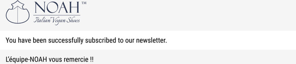 Newsletter subscription success