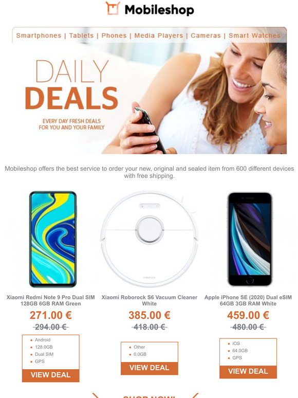 Redmi Note 9 ProRoborock S6iPhone SE (2020)
