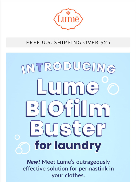 Lume Deodorant NEW Lume BIOfilm Buster for Laundry Milled