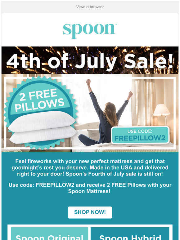 2 FREE Pillows! We're Starting Independence Day Early With This Sale!