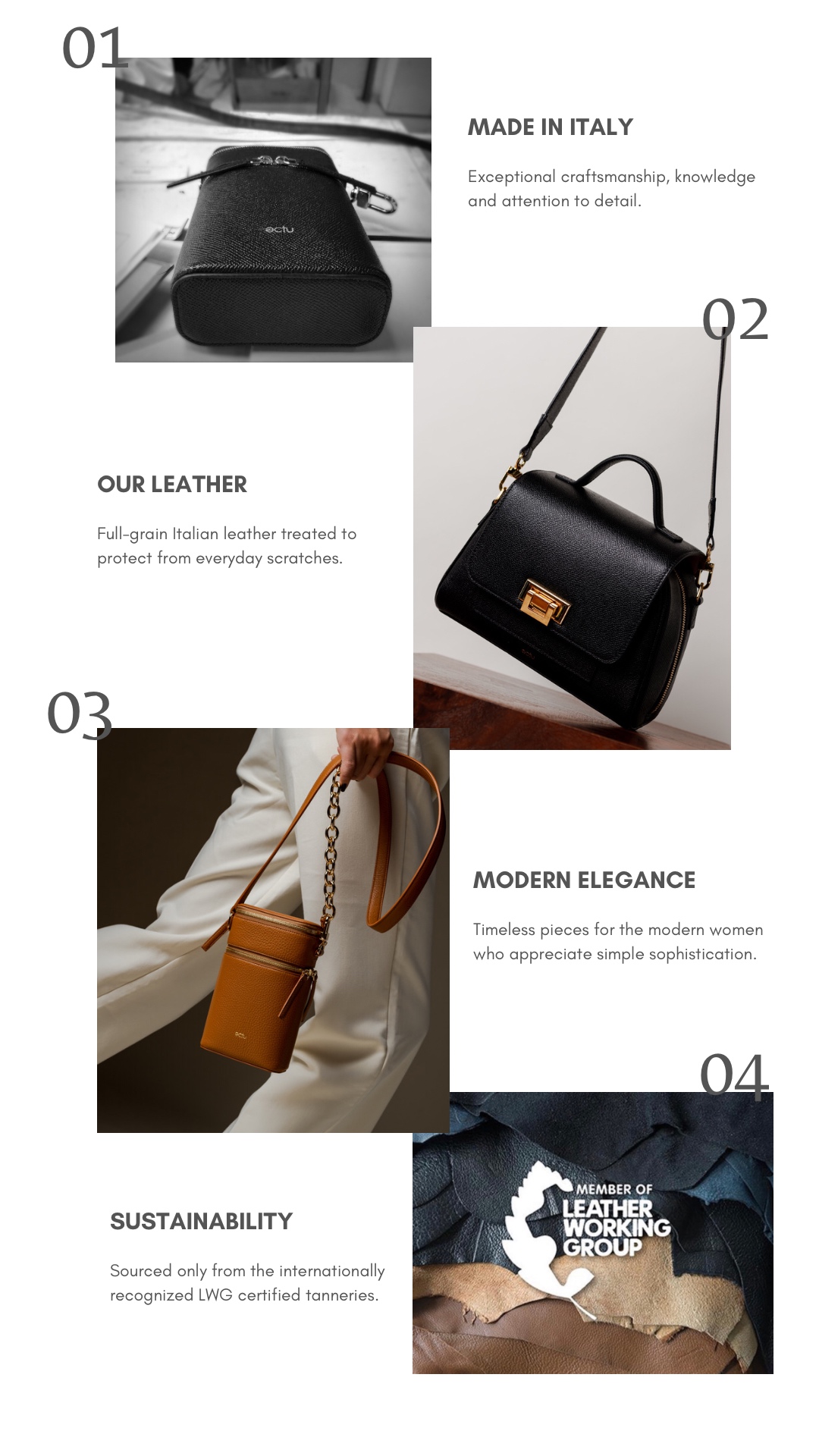 ectu's timeless collection of luxury weekenders