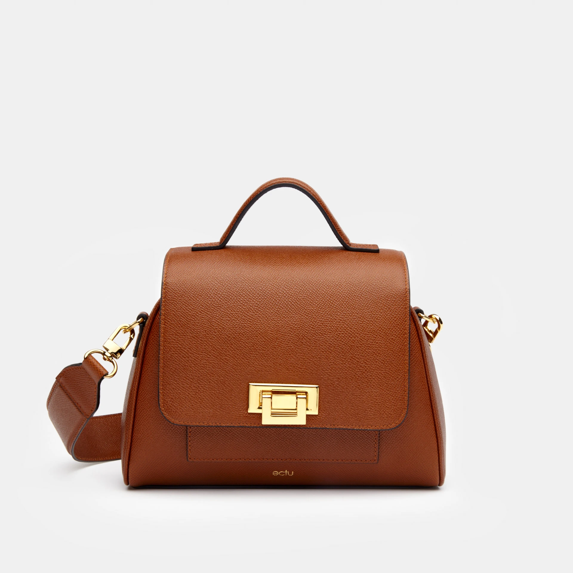 Image of Mini Palermo Italian Leather Crossbody In Acorn