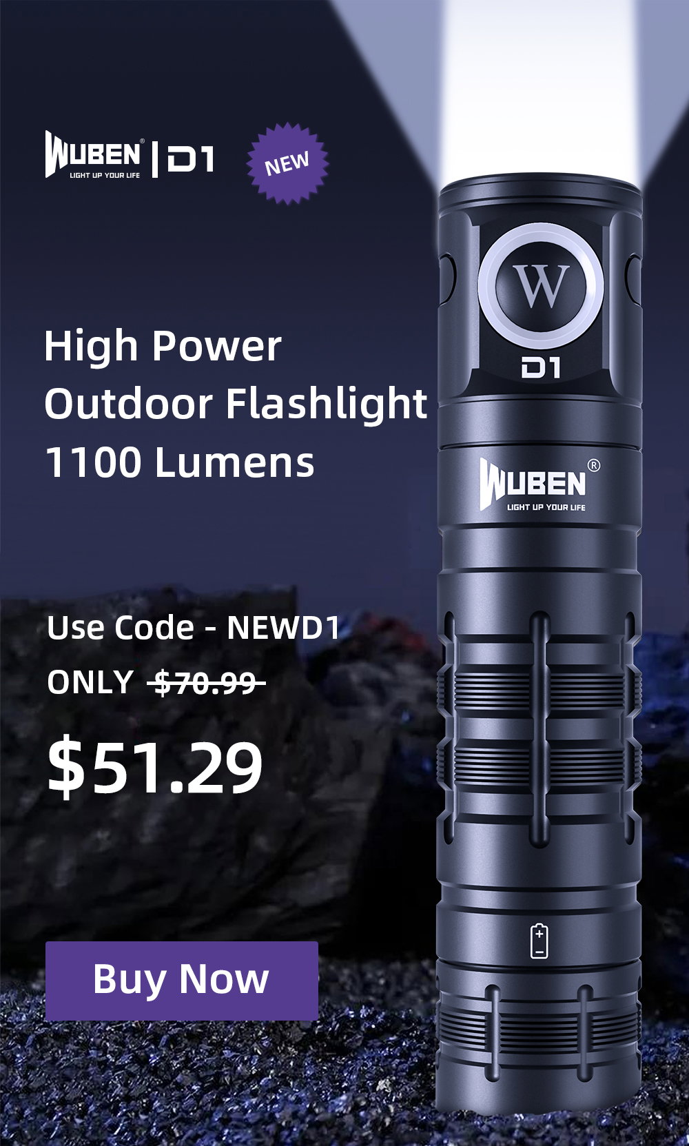 Wuben X3 EDC Flashlight, Born for Ultralight Outdoors by WUBEN — Kickstarter