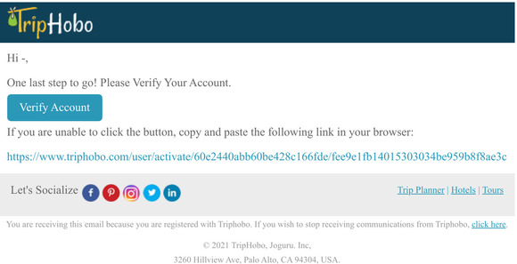 Verify your email address