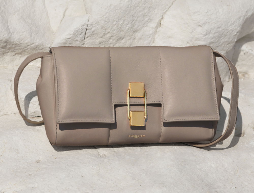 The Midi Alexandria in Deep Taupe Smooth
