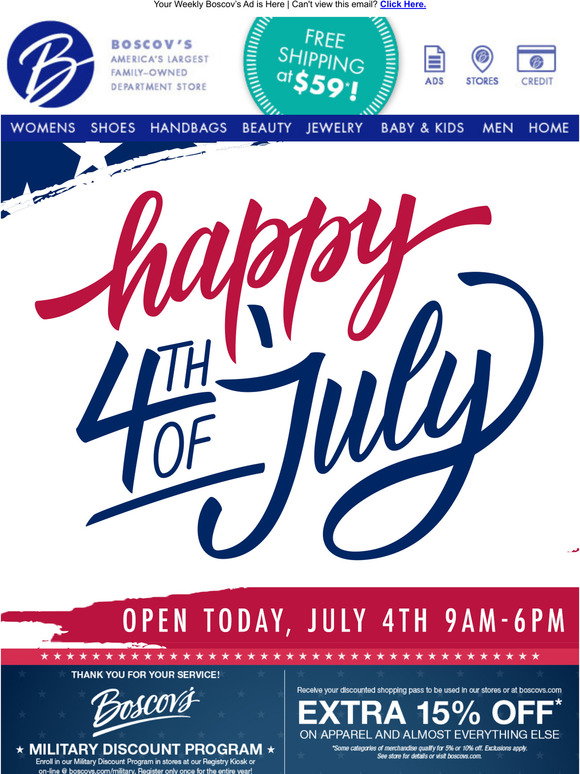Boscov's Happy 4th of July! Your Weekly Boscovs Ad is Here Milled