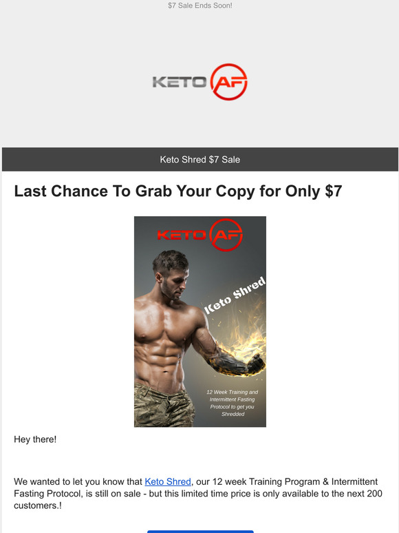 Grab Your Copy of Keto Shred - Just $7