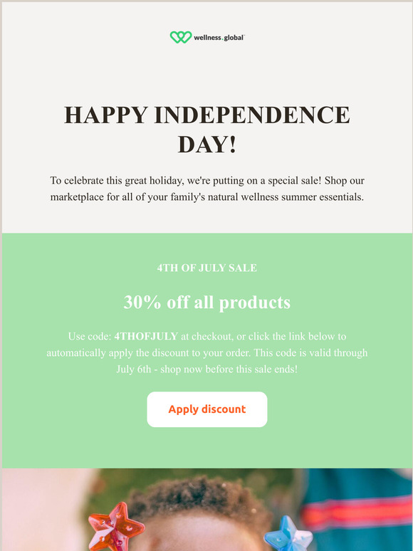 4th of July Sale - 30% off all products