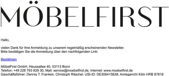 Bitte besttigen Sie Ihre Newsletter-Anmeldung