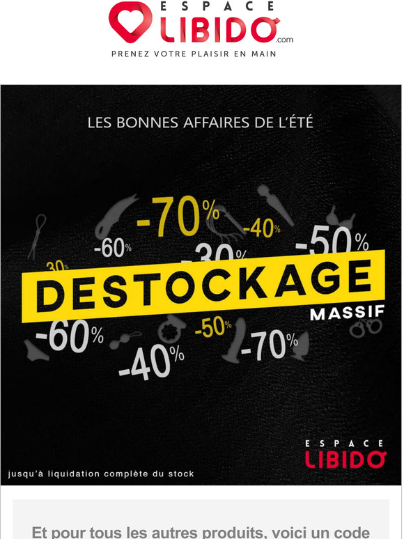 DSTOCKAGE SEXY : Profitez-en avant que ces produits ne disparaissent ! + 5% de rduction sur la boutique