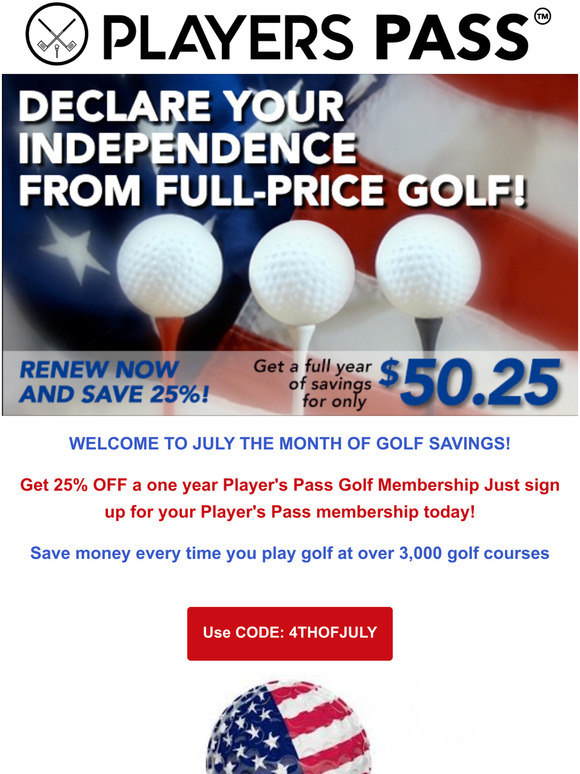 Friend Declare your Independence from full price Golf