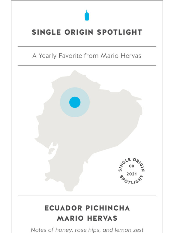 Blue Bottle Coffee Single Origin Spotlight A Rare Typica from Ecuador Milled