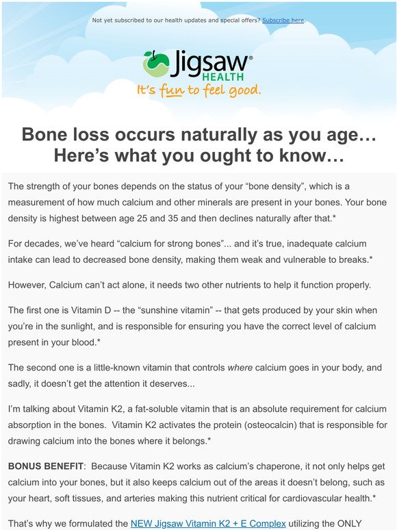 Your bone density naturally declines after age 35 