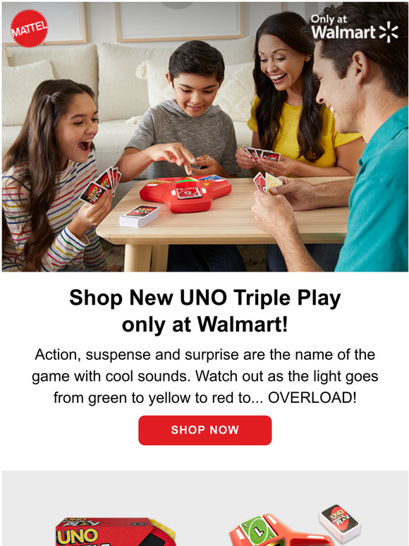 New at Walmart only! Shop UNO Triple Play!