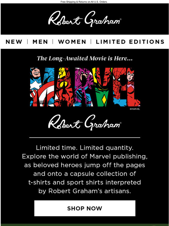 robert graham marvel shirts