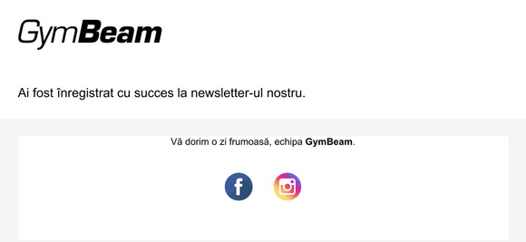 nregistrarea la newsletter a fost realizat cu succes