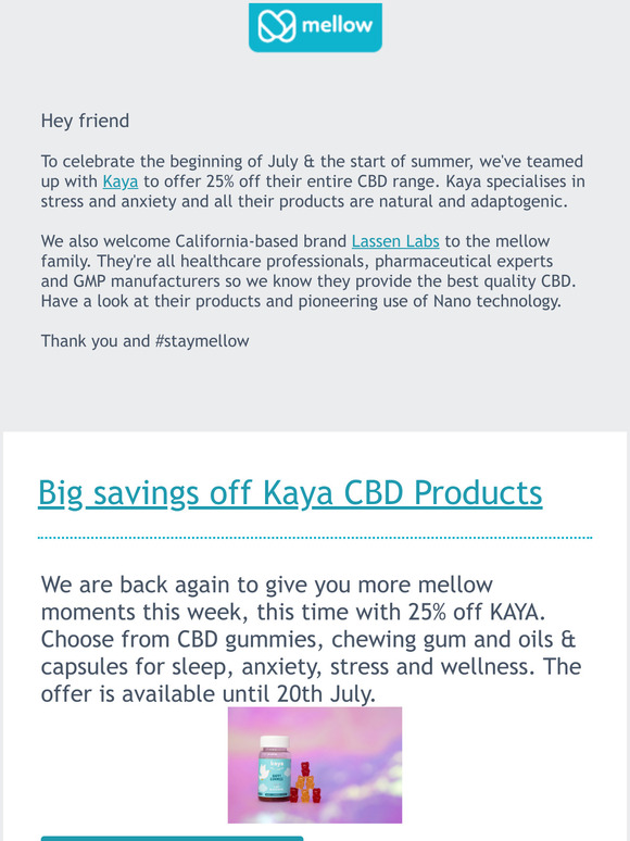 25% off, US CBD brand & more