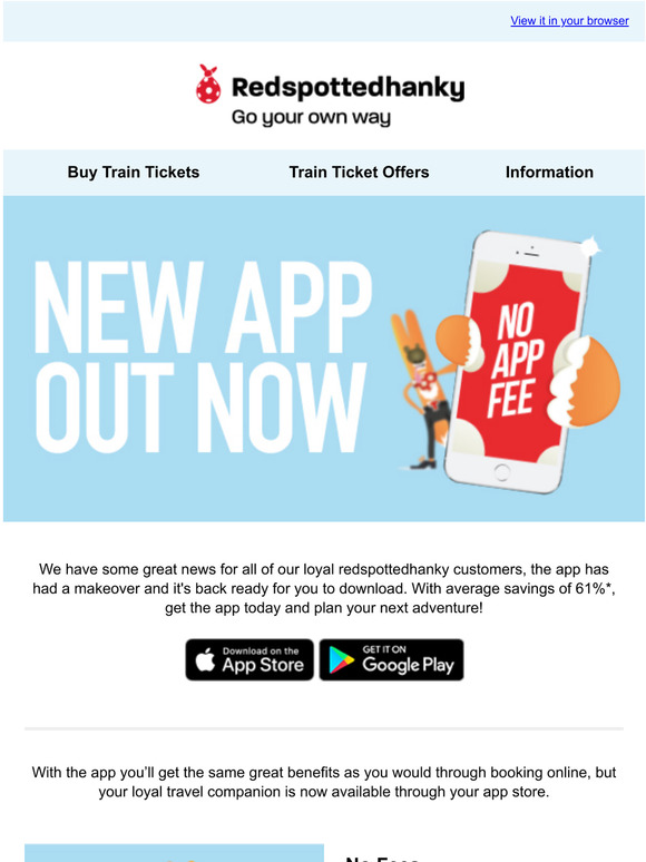 Redspottedhanky new app out now for you to download and start saving