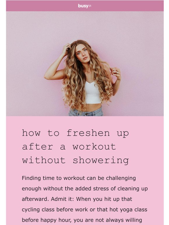 how to freshen up after a workout without showering