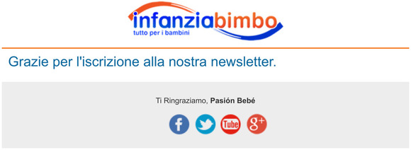 Conferma Iscrizione alla Newsletter
