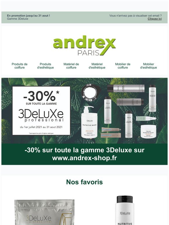 [ ANDREX PROMOTIONS ] -30% sur la gamme 3Deluxe du 1er juillet au 31 aot 2021