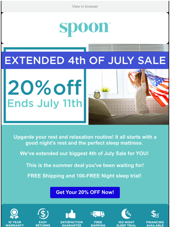 Summer Nights Feel So Right, So We've Extended our Fourth of July SALE!