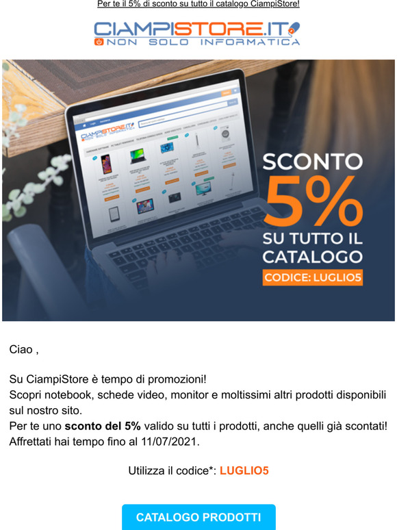 Su CiampiStore  tempo di promozioni!