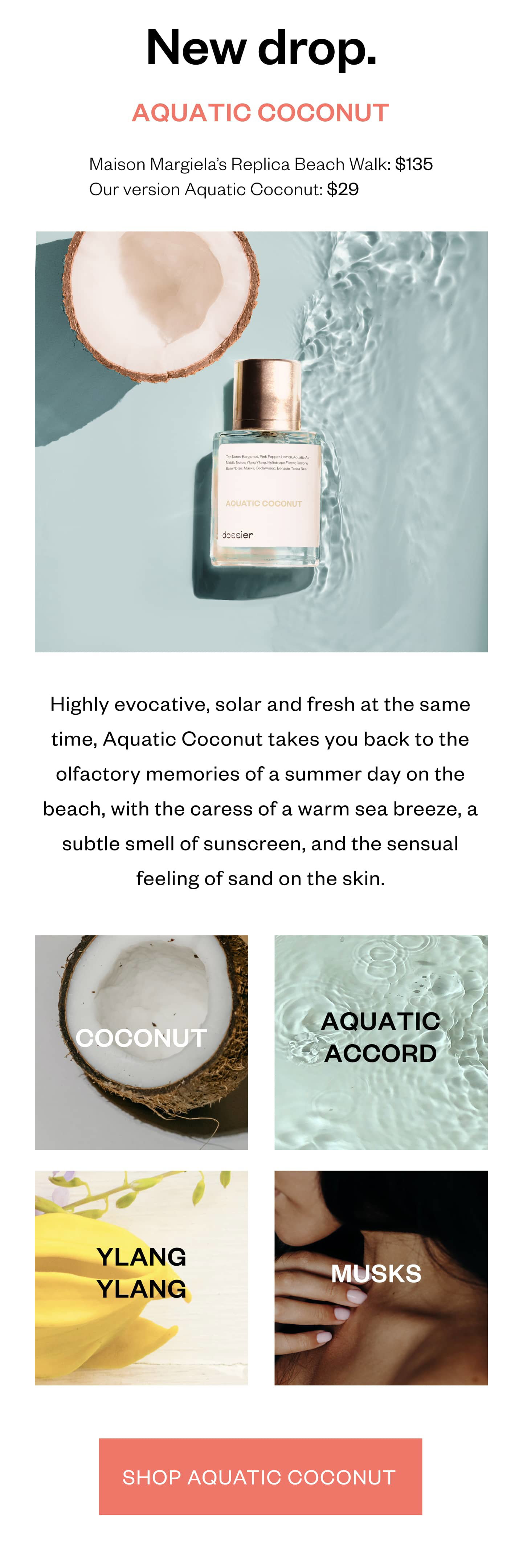 Maison Margiela's Replica Beach Walk Perfume Impression: Aquatic Coconut -  Dossier Perfumes