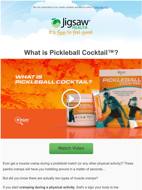 Pickleball Cocktail by Jigsaw Health!