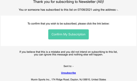 Please confirm your subscription to Newsletter (All)