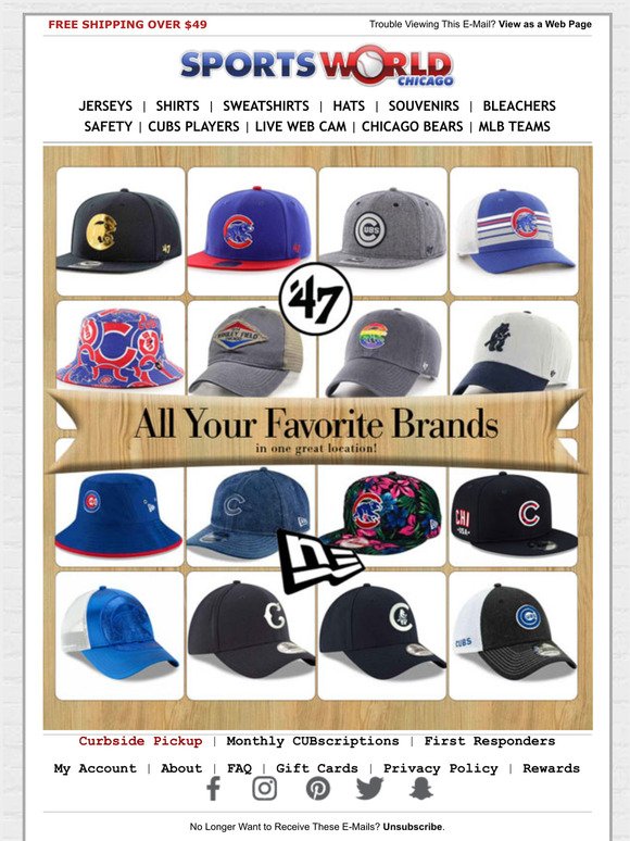  JUST IN: Chicago Cubs Hats by New Era, '47 & More