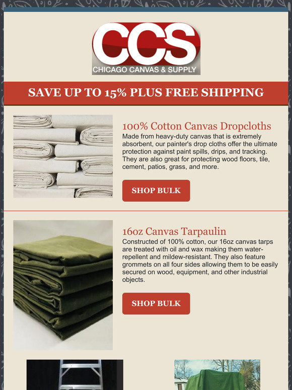 Canvas Dropcloths - Bulk Pricing - Chicago Canvas & Supply