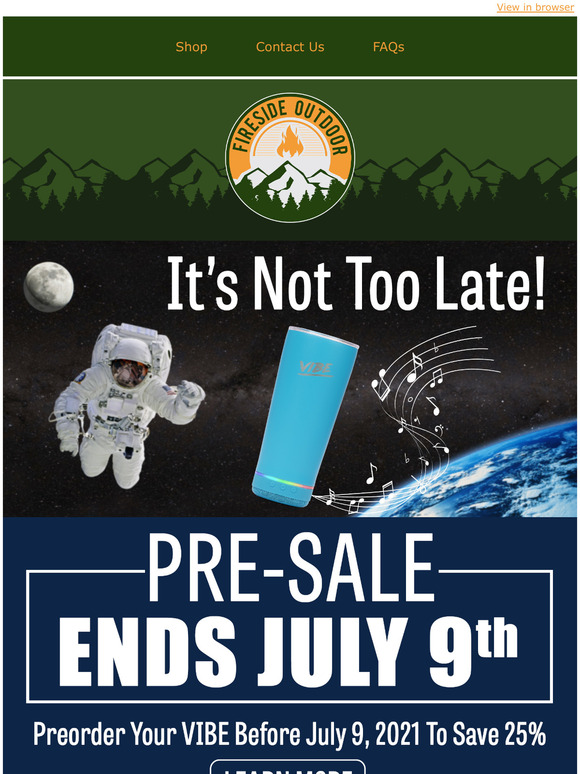 Last Chance - VIBE Tumbler Presale Ends Soon