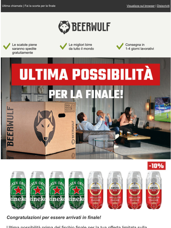 Ultima possibilit di sconto | Confezione dei fusti pi venduti