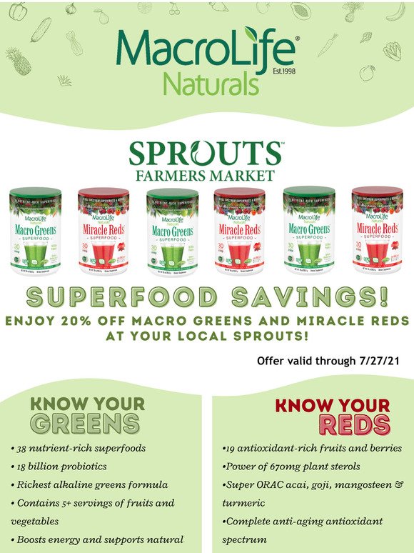 Best Tasting Superfoods  On Sale Now At Sprouts!