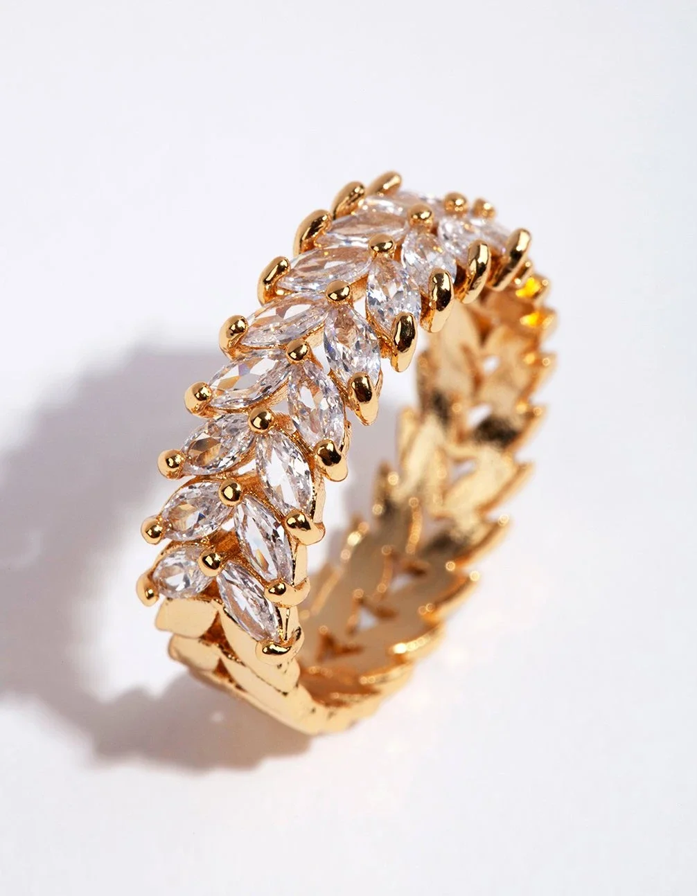 Image of Gold Navette Layered Ring