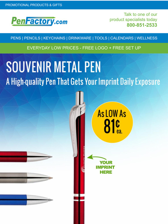 50 High-quality metal pens for less than $50!