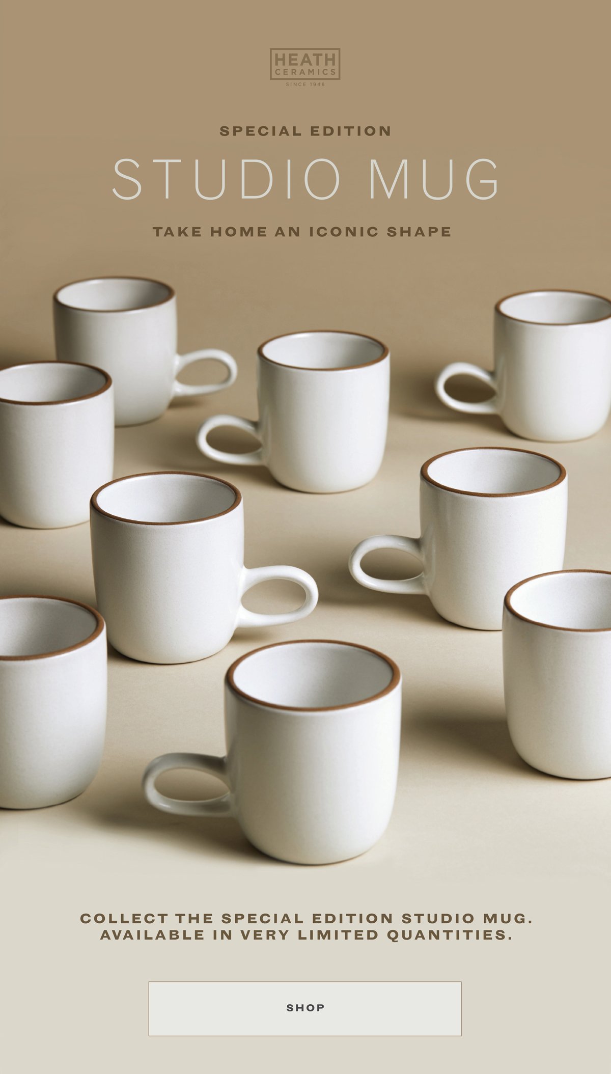 Heath Ceramics: Special Edition Launch! The Iconic Studio Mug | Milled