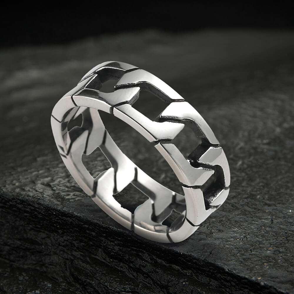 Image of Punk Cuban Chain Stainless Steel Ring