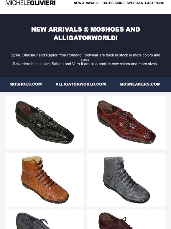 Michele Olivieri NEW ARRIVALS MOSHOES AND ALLIGATORWORLD Milled