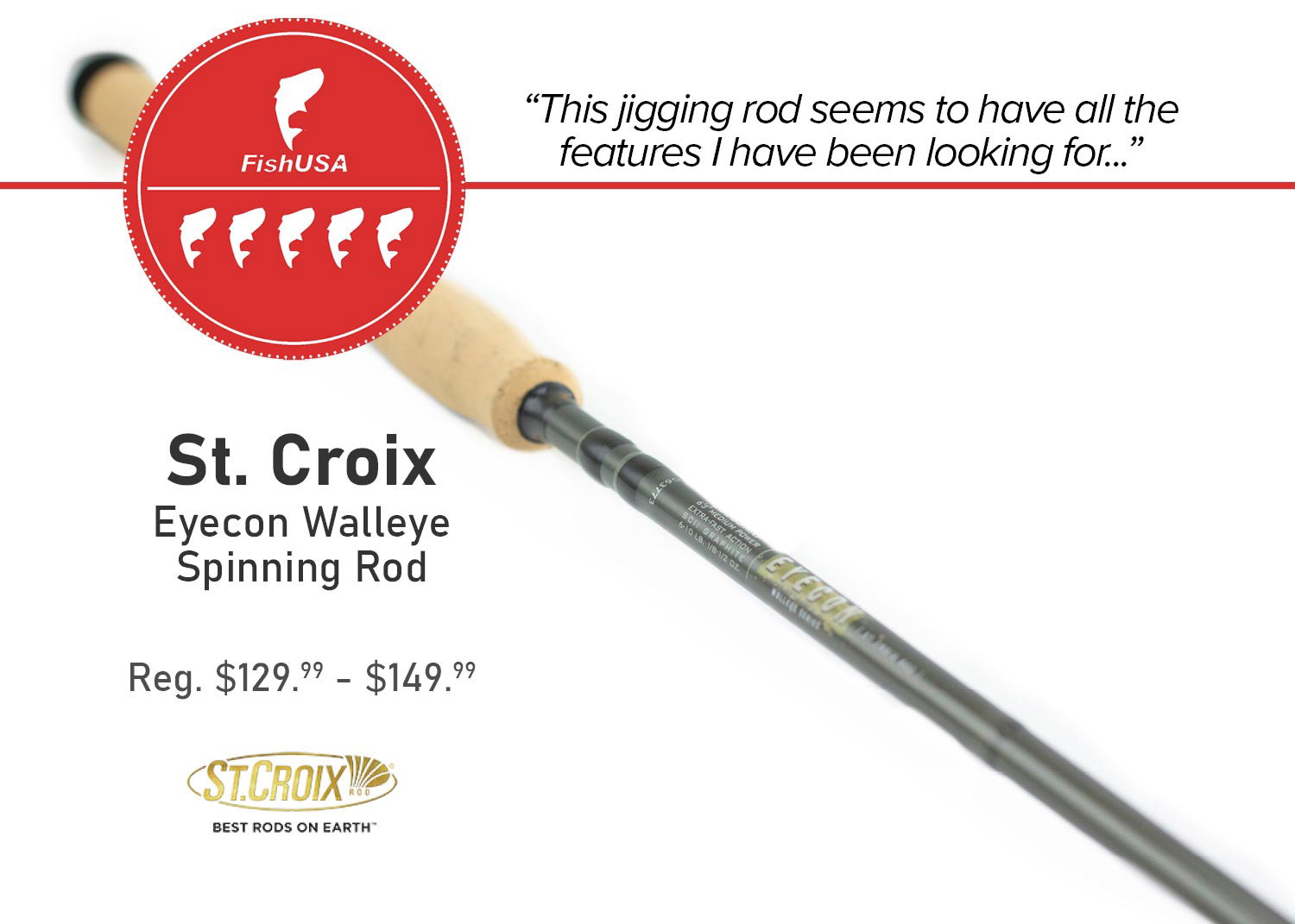 St. Croix Eyecon Walleye Spinning Rod